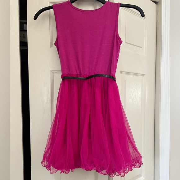 ⭐️ EUC Knitworks Girls Size 10 Pink Fun Sequin Flowy Party Dress - Picture 3 of 3